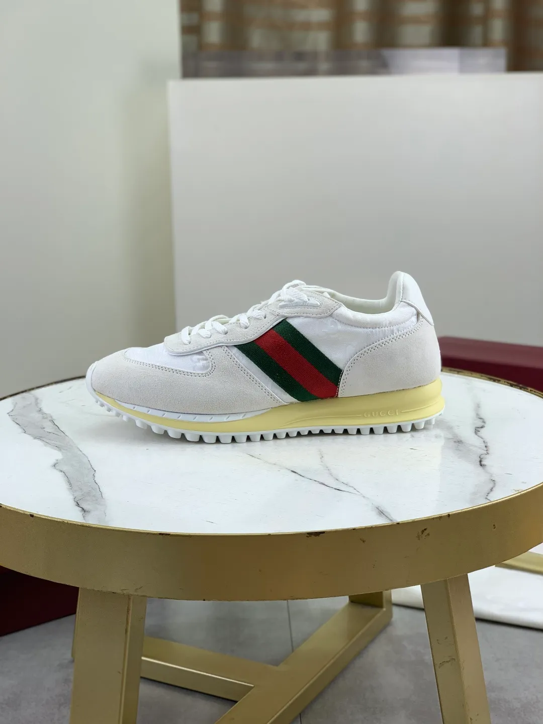 Men's shoes 💰P640 New Gucci Gucci Top version Latest catwalk style Re-Motion series Thick-soled casual sports shoes Original purchase and development ▪️Fabric: Original custom imported first-layer cowhide ▪️Sole: Original molded TPU material ▪️Sole thickness: 3.5CM ▪️Size: Men 39-45 Color: 8️⃣ colors available, boutique packaging